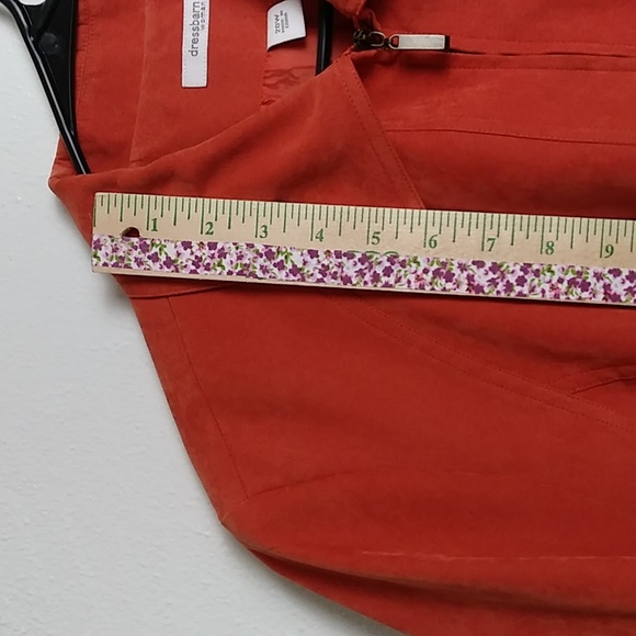 Dressbarn Season Jacket Women's Size 20W Faux Suede Rust Orange - Picture 11 of 16